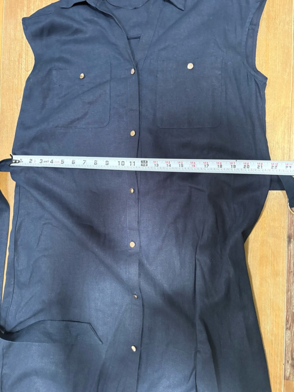 Zara Dark Navy Maxi Shirt Dress with Belt - Picture 7 of 9